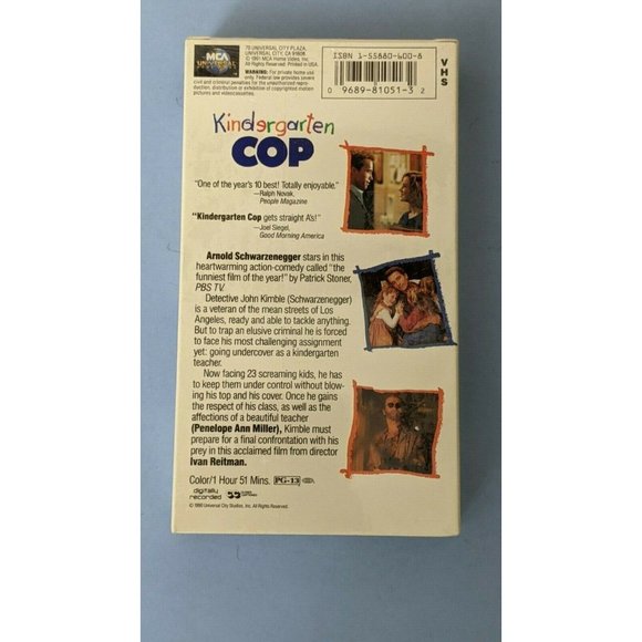Factory Sealed Kindergarten Cop (VHS, 1991) Arnold Schwarzenegger - Picture 3 of 3